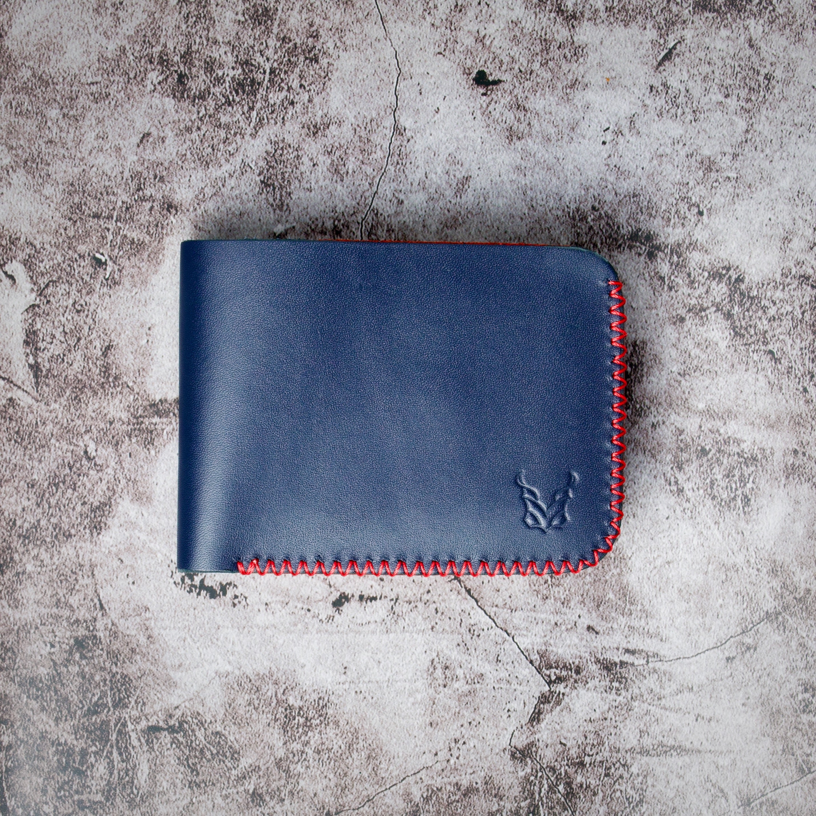 Cross Stitched Classic Slim Bi-Fold Wallet | Hunza Edge