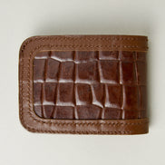 Croc-Embossed Classic Bi-Fold Wallet | Indus Sultan