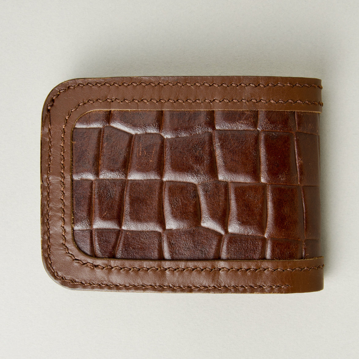 Croc-Embossed Classic Bifold Wallet | Indus Sultan