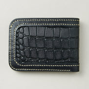 Croc-Embossed Classic Bi-Fold Wallet | Indus Sultan