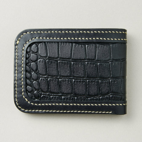 Croc-Embossed Classic Bi-Fold Wallet | Indus Sultan