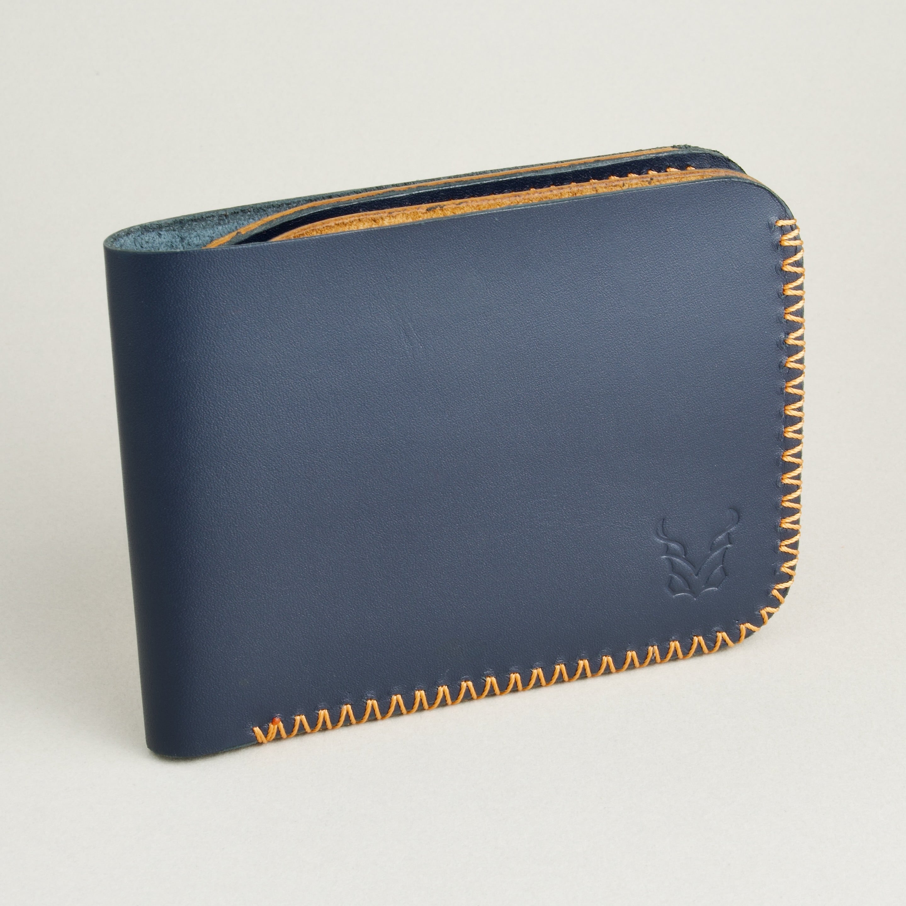 Cross-stitched Bifold, Handmade, Full-Grain Leather | Hunza Edge