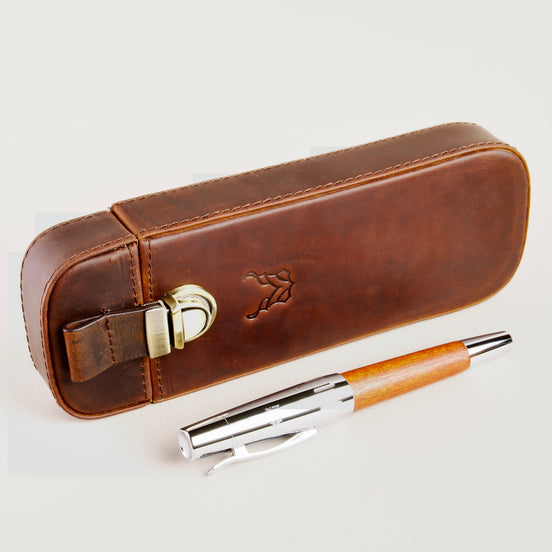 Leather Pen Case for 3 Pens | Mintaka Quill