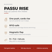 Pop-Up Leather Mini Wallet – Vintage Finish | Passu Rise