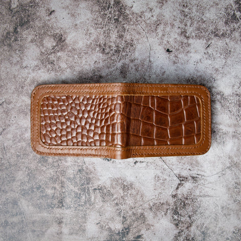 Indus Sultan – Croc-Embossed Classic Bi-Fold Wallet