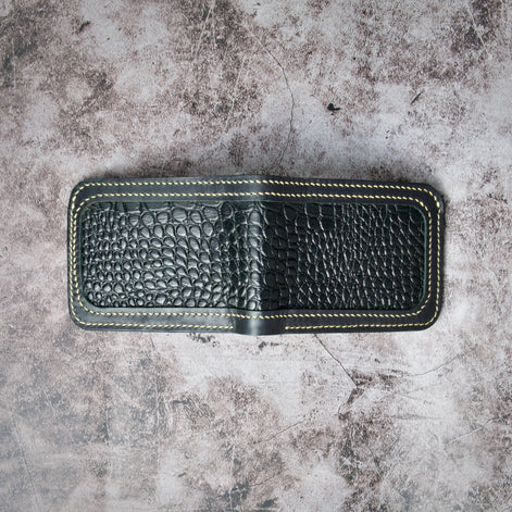 Indus Sultan – Croc-Embossed Classic Bi-Fold Wallet