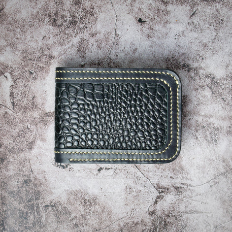 Indus Sultan – Croc-Embossed Classic Bi-Fold Wallet