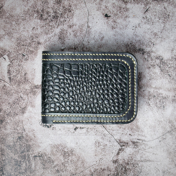 Indus Sultan – Croc-Embossed Classic Bi-Fold Wallet