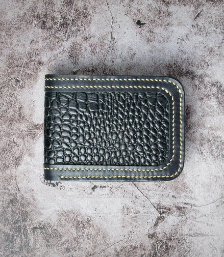 Indus Sultan – Croc-Embossed Classic Bi-Fold Wallet